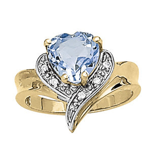 Heart Gemstone Fashion Ring · 0.04 ct tw
