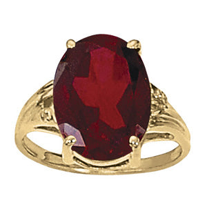 Oval Gemstone Fashion Ring · 0.02 ct tw