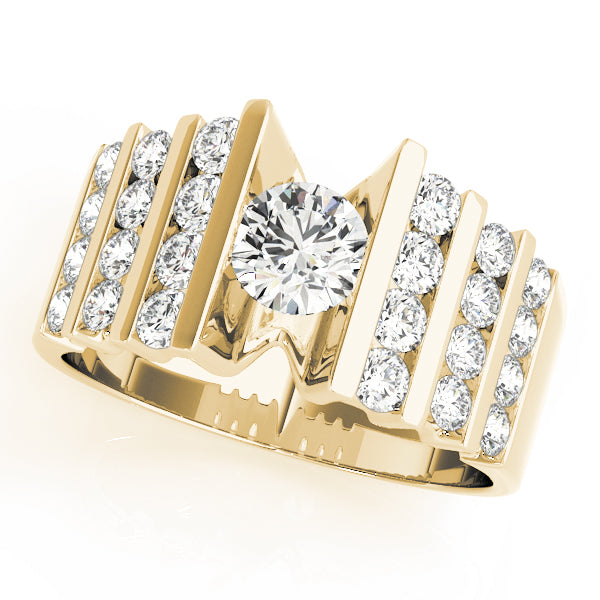 Round Multi-Row Diamond Engagement Ring · 1.22 ct tw