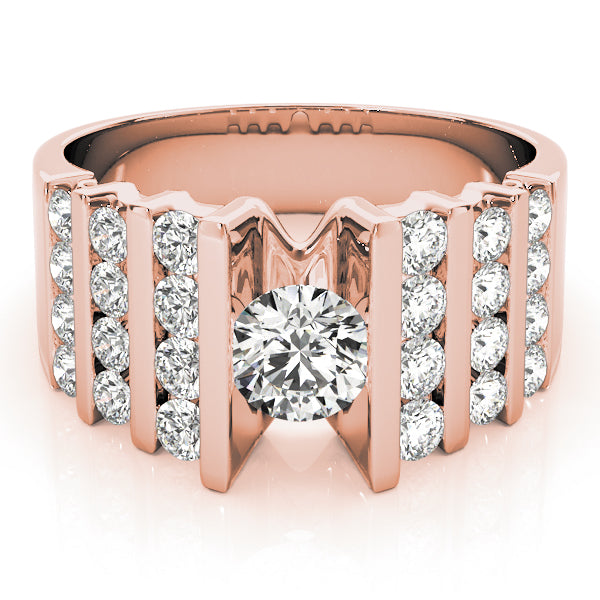 Round Multi-Row Diamond Engagement Ring · 1.22 ct tw