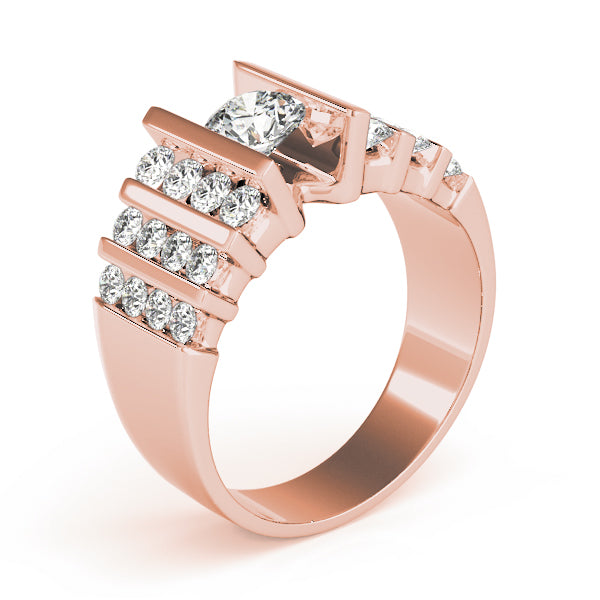 Round Multi-Row Diamond Engagement Ring · 1.22 ct tw