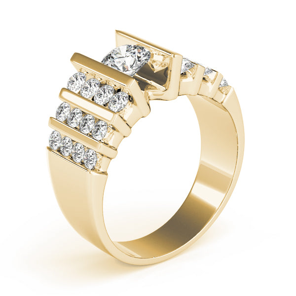 Round Multi-Row Diamond Engagement Ring · 1.22 ct tw
