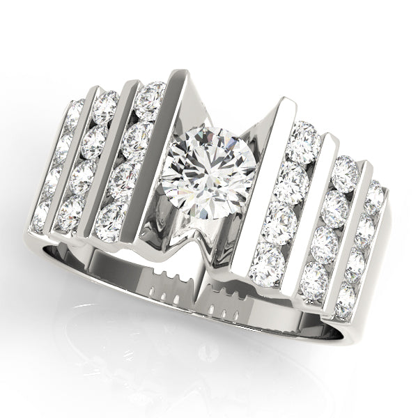 Round Multi-Row Diamond Engagement Ring · 1.22 ct tw