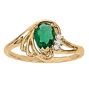 Pear Gemstone Fashion Ring · 0.03 ct tw