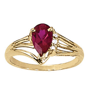 Pear Gemstone Fashion Ring · 0.08 ct tw