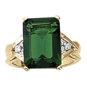 Emerald Gemstone Fashion Ring · 0.03 ct tw
