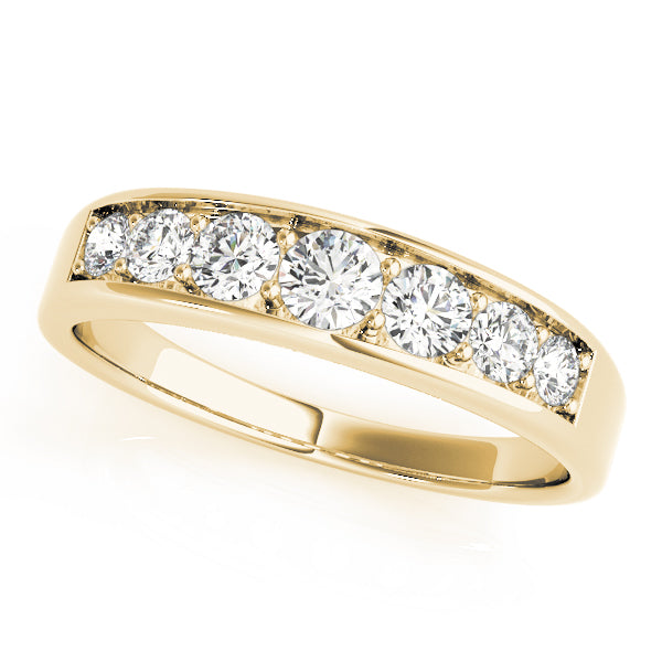 Round Channel Set Diamond Wedding Band · 0.97 ct tw