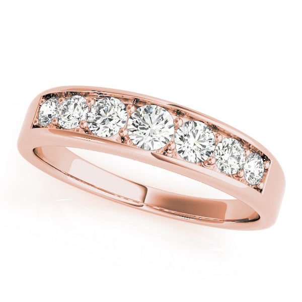 Round Channel Set Diamond Wedding Band · 0.97 ct tw