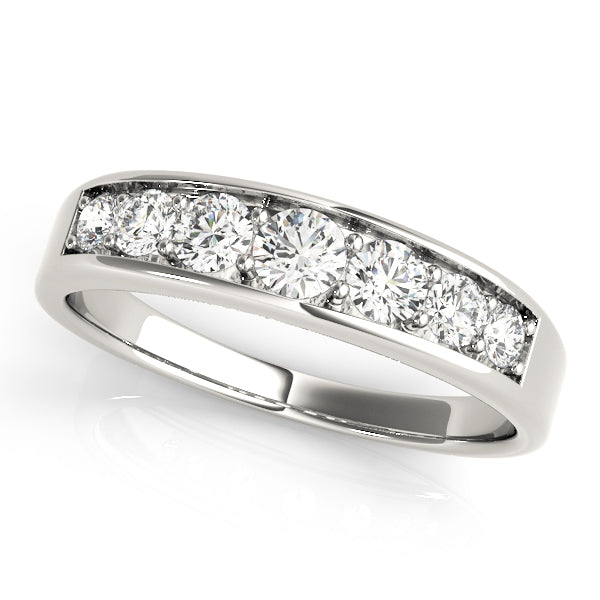 Round Channel Set Diamond Wedding Band · 0.50 ct tw