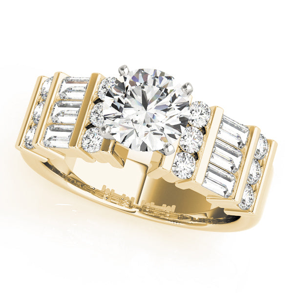 Baguette Fancy Shape Diamond Engagement Ring · 0.78 ct tw