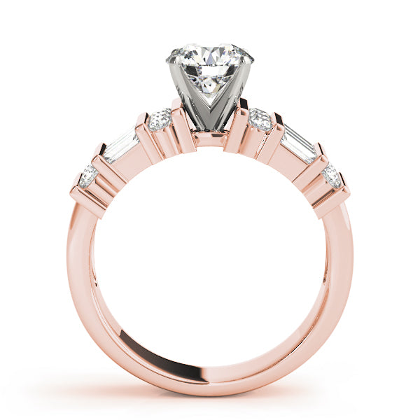 Baguette Fancy Shape Diamond Engagement Ring · 0.78 ct tw