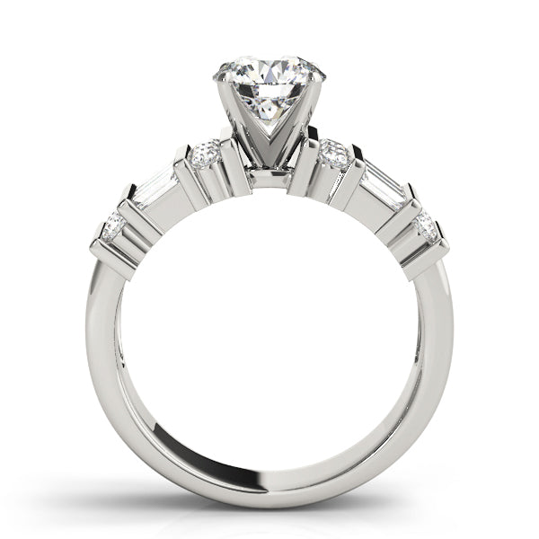 Baguette Fancy Shape Diamond Engagement Ring · 0.78 ct tw