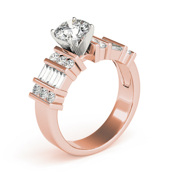 Baguette Fancy Shape Diamond Engagement Ring · 0.78 ct tw