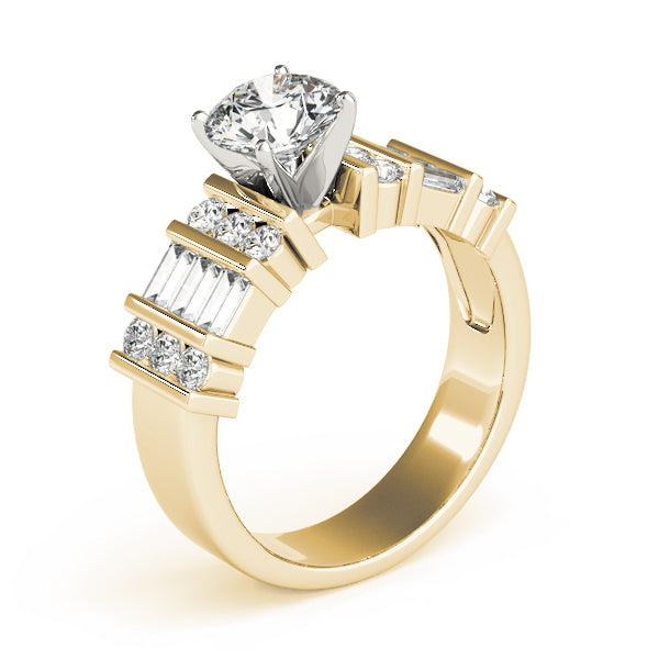 Baguette Fancy Shape Diamond Engagement Ring · 0.78 ct tw