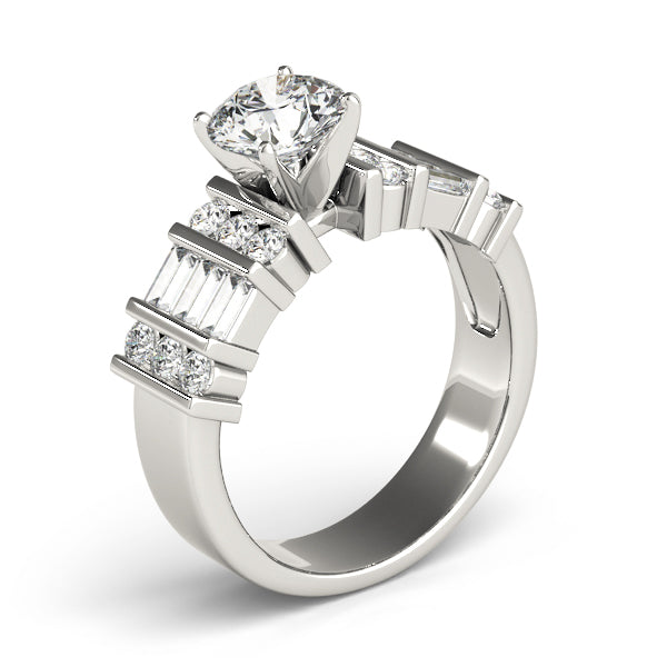 Baguette Fancy Shape Diamond Engagement Ring · 0.78 ct tw