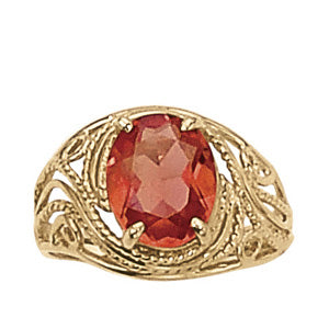 Oval Gemstone Fashion Ring