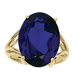 Oval Gemstone Fashion Ring