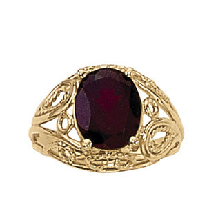 Oval Gemstone Fashion Ring