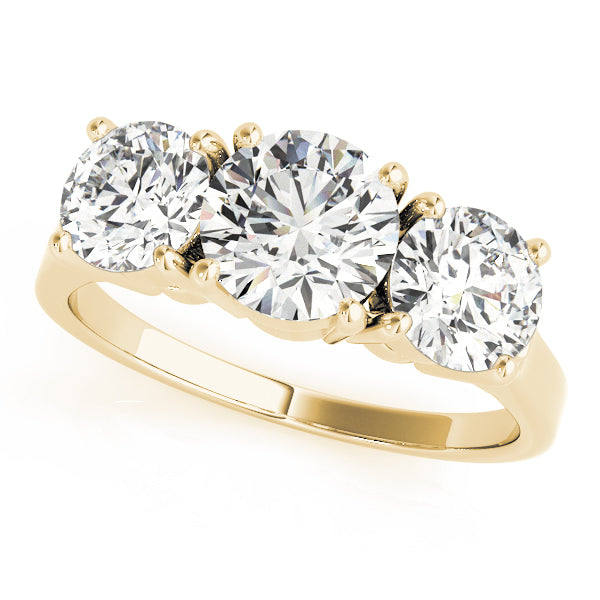 Round Three-Stone Diamond Engagement Ring · 2.26 ct tw