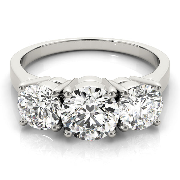 Round Three-Stone Diamond Engagement Ring · 2.26 ct tw