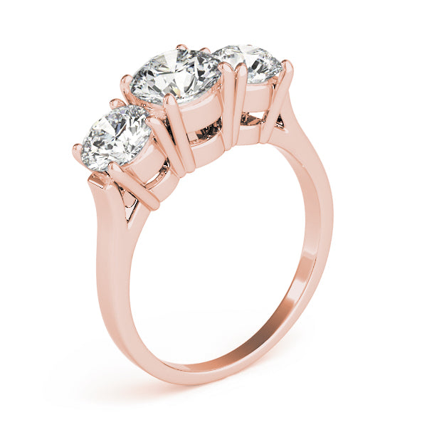 Round Three-Stone Diamond Engagement Ring · 2.26 ct tw