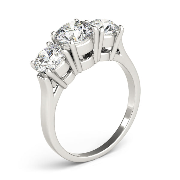 Round Three-Stone Diamond Engagement Ring · 2.26 ct tw