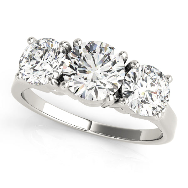 Round Three-Stone Diamond Engagement Ring · 2.26 ct tw