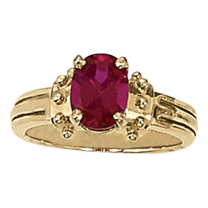 Oval Gemstone Fashion Ring