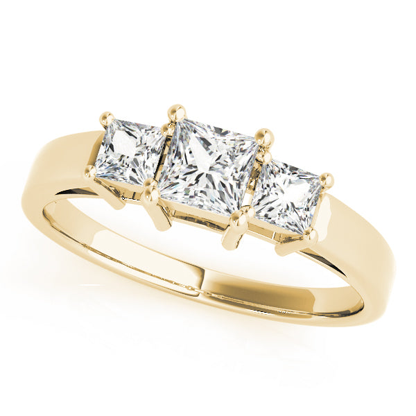 Square Three-Stone Princess Diamond Engagement Ring · 0.73 ct tw