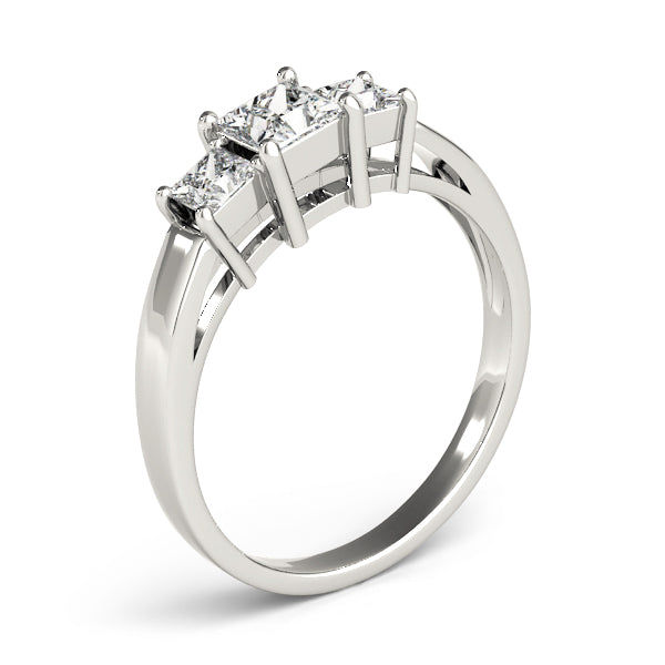 Square Three-Stone Princess Diamond Engagement Ring · 0.73 ct tw