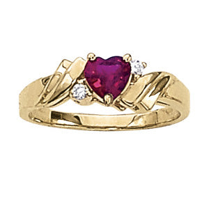 Heart Gemstone Fashion Ring · 0.04 ct tw