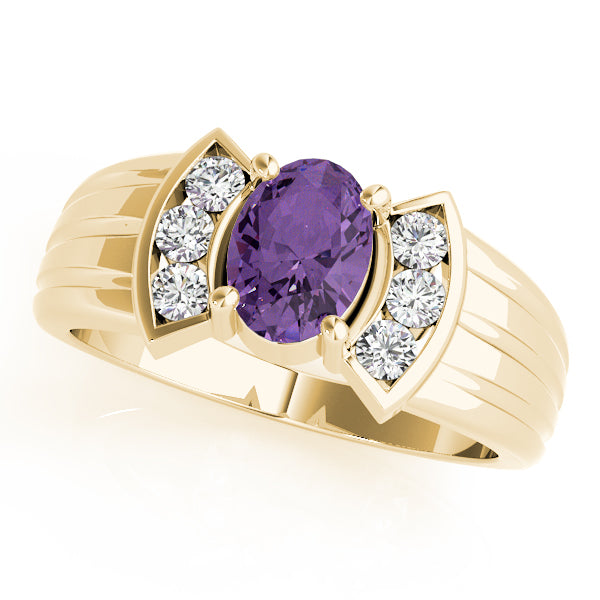 Oval Gemstone Fashion Ring · 0.18 ct tw