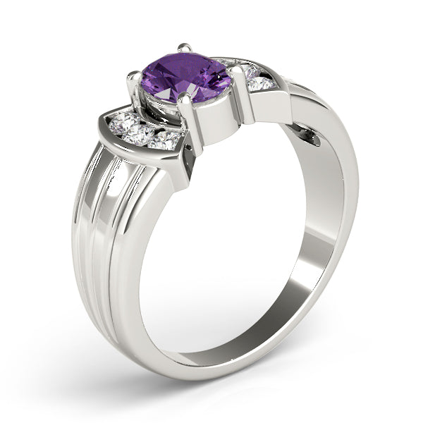 Oval Gemstone Fashion Ring · 0.18 ct tw