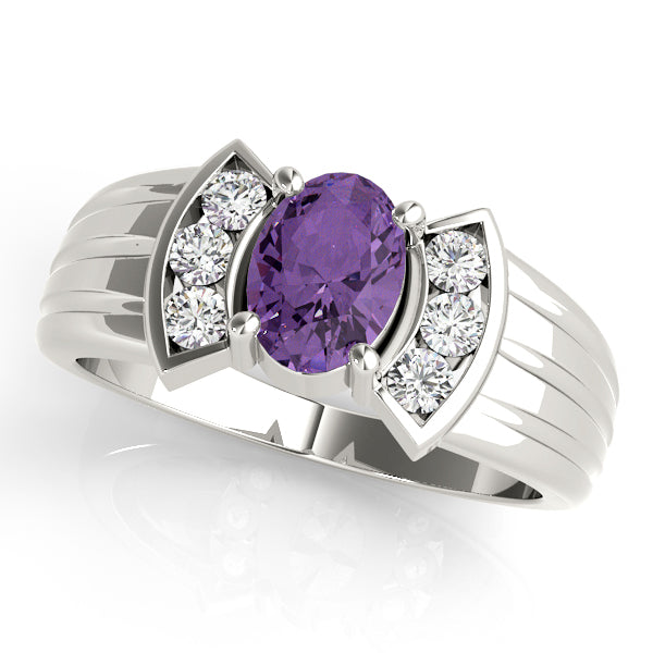 Oval Gemstone Fashion Ring · 0.18 ct tw