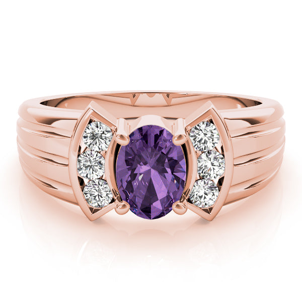 Oval Gemstone Fashion Ring · 0.18 ct tw