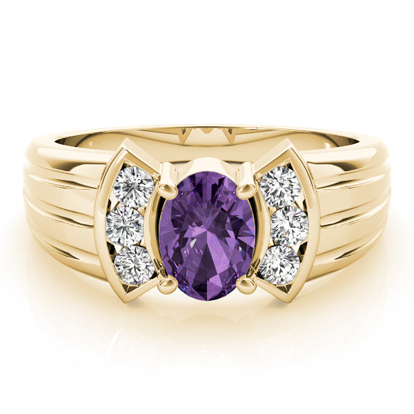 Oval Gemstone Fashion Ring · 0.18 ct tw