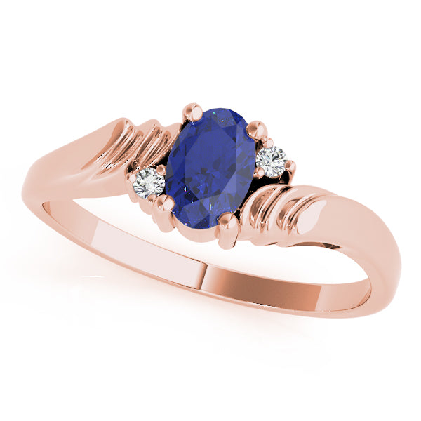 Oval Gemstone Fashion Ring · 0.02 ct tw