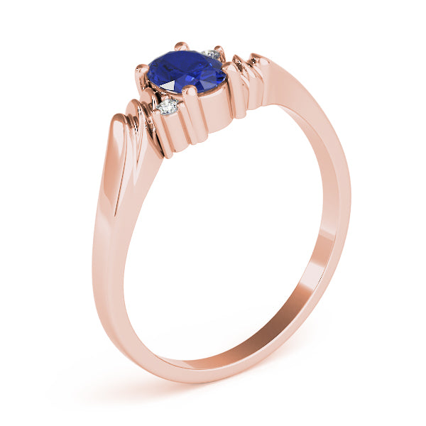 Oval Gemstone Fashion Ring · 0.02 ct tw