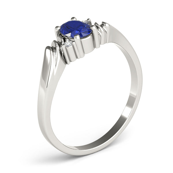 Oval Gemstone Fashion Ring · 0.02 ct tw