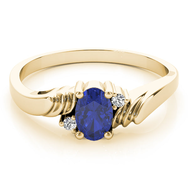 Oval Gemstone Fashion Ring · 0.02 ct tw