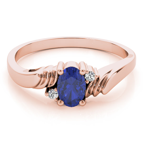 Oval Gemstone Fashion Ring · 0.02 ct tw