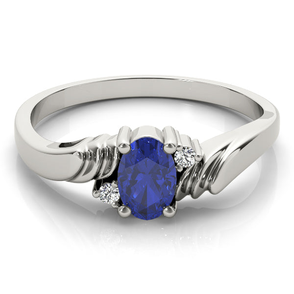 Oval Gemstone Fashion Ring · 0.02 ct tw