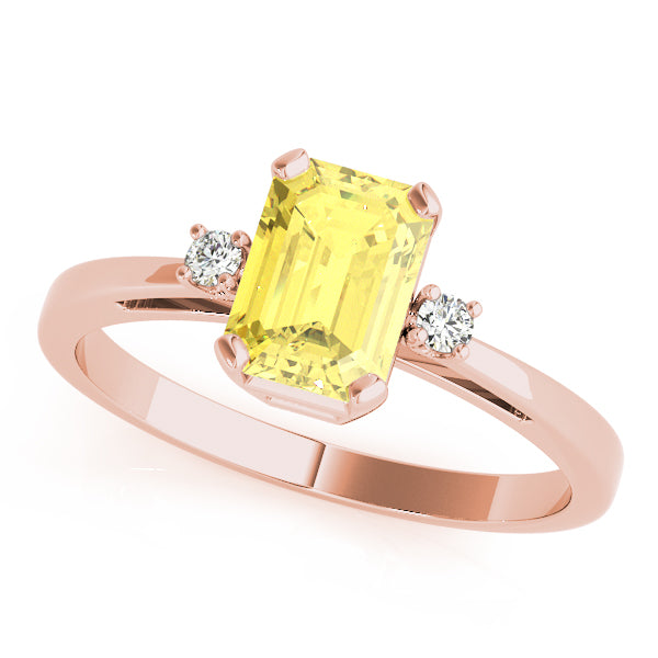 Emerald Gemstone Engagement Ring · 0.04 ct tw