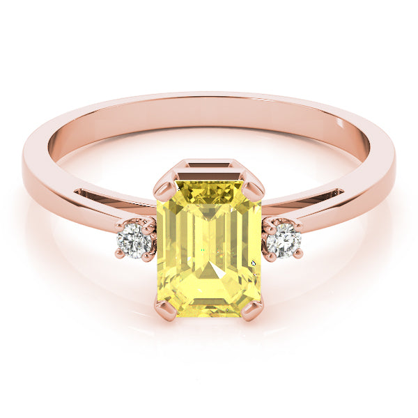 Emerald Gemstone Engagement Ring · 0.04 ct tw