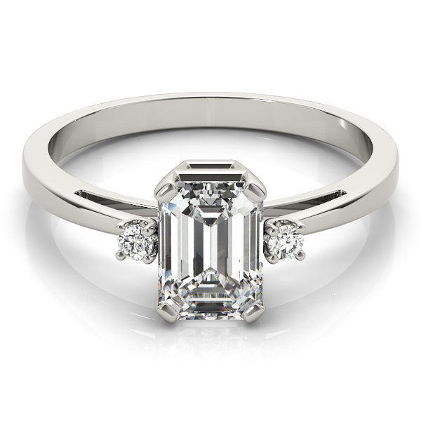 Emerald Gemstone Engagement Ring · 0.04 ct tw