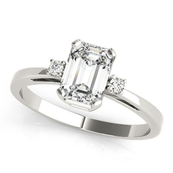 Emerald Gemstone Engagement Ring · 0.04 ct tw