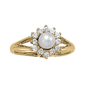 Pearl Gemstone Fashion Ring · 0.24 ct tw