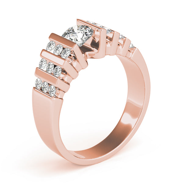 Round Multi-Row Diamond Engagement Ring · 0.80 ct tw