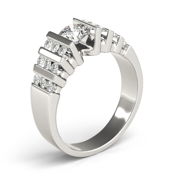 Round Multi-Row Diamond Engagement Ring · 0.80 ct tw