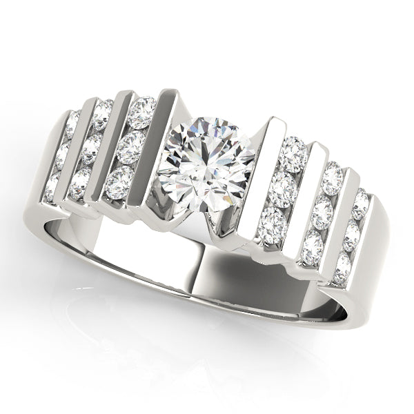 Round Multi-Row Diamond Engagement Ring · 0.80 ct tw